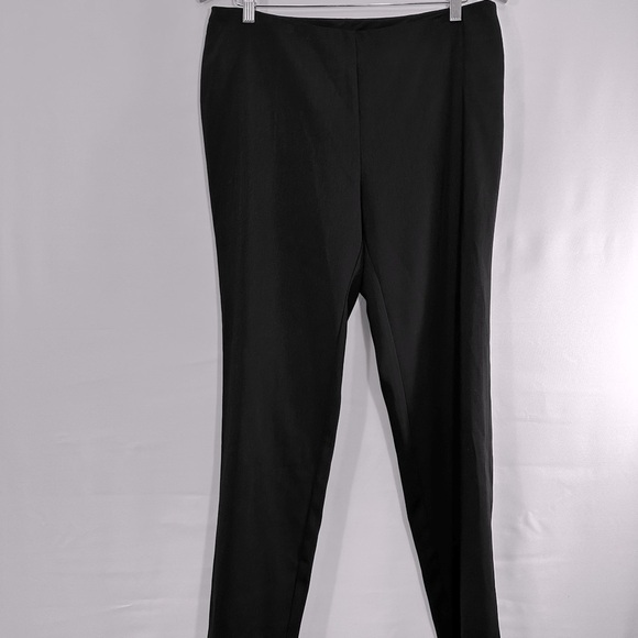 Neiman Marcus Black Career Business Workwear Dress Pants Trousers Side Zipper 10 - Picture 2 of 8
